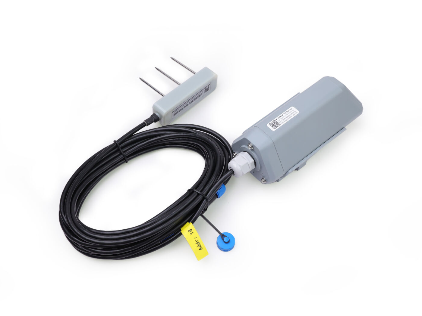 SenseCAP S2108 土壤水分温度电导率传感器 45度斜视图